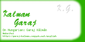 kalman garaj business card