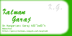 kalman garaj business card